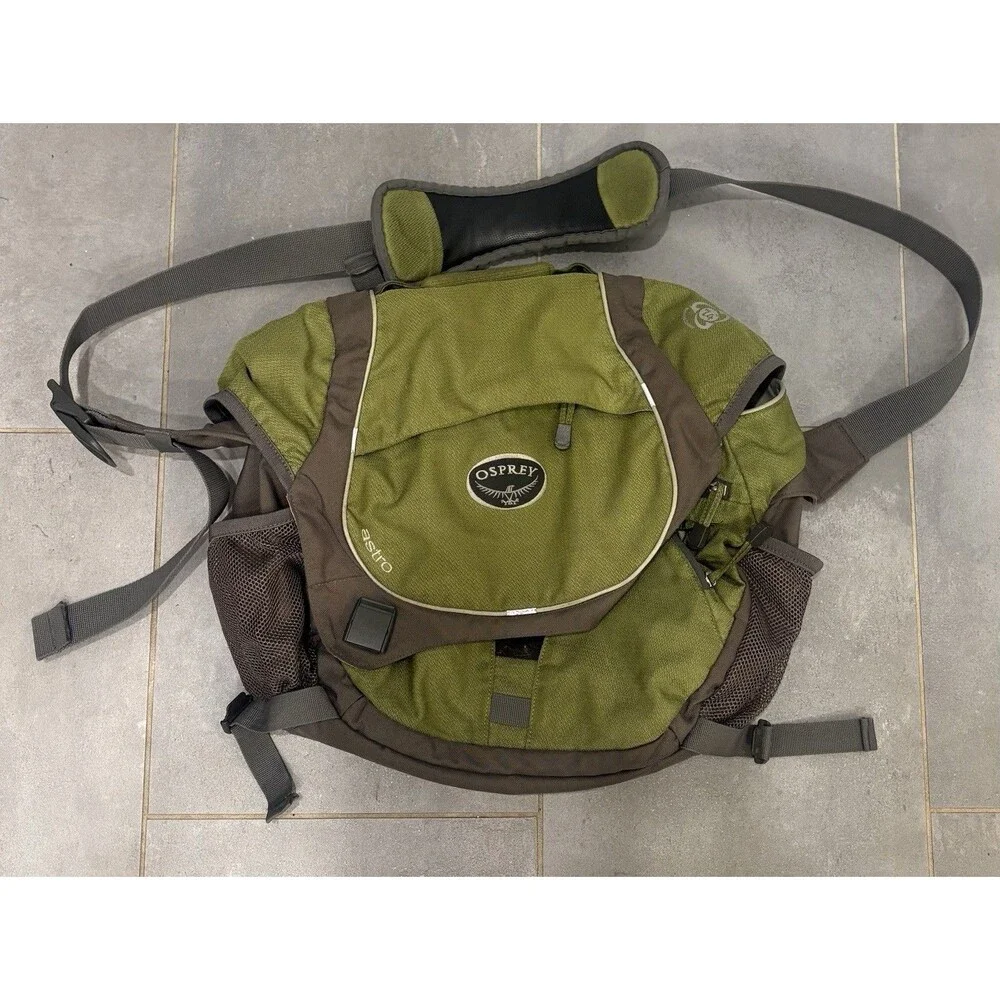 Osprey Astro Messenger Bag Green Grey Laptop Travel Mens Shoulder Bag Nylon